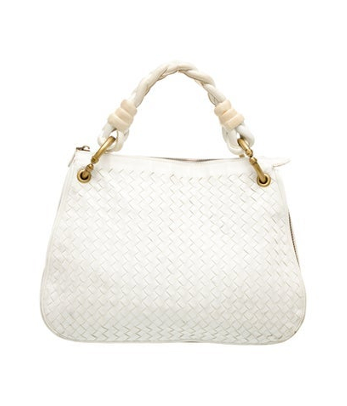 Bottega Veneta Veneta Intrecciato Leather Handle Bag Medium Vintage
