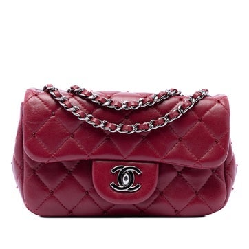 Extra Mini Rectangular Classic Lambskin Single Flap