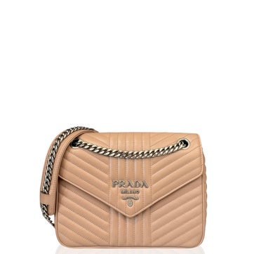 Vitello Leather Shoulder Bag Brown
