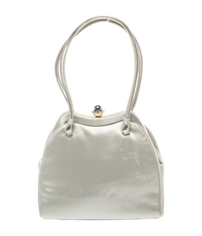 Judith Leiber Leiber Satin Top Handle Bag