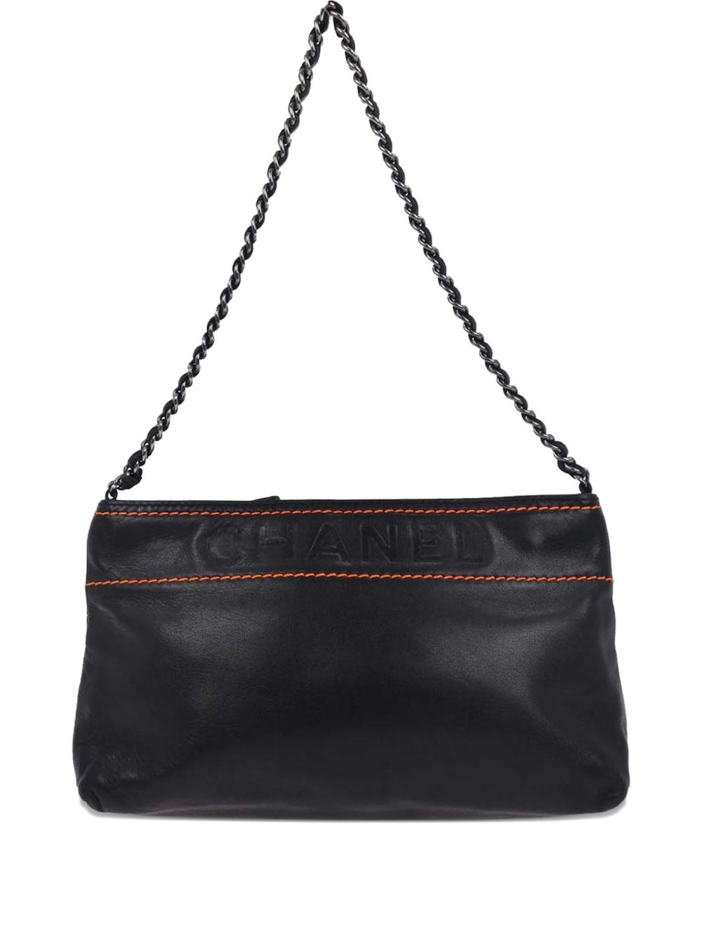 2005 topstitch lambskin tote bag