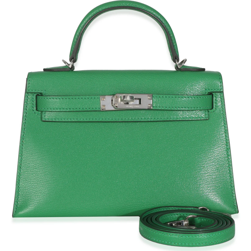 Hermes Bambou Chèvre Chamkila Mini Kelly 20 II Palladium Hardware, 2024