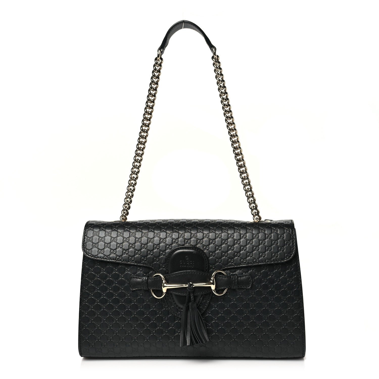 Gucci Microguccissima Medium Emily Chain Shoulder Bag Black