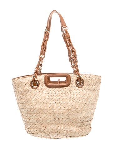 Maje Straw Bucket Bag
