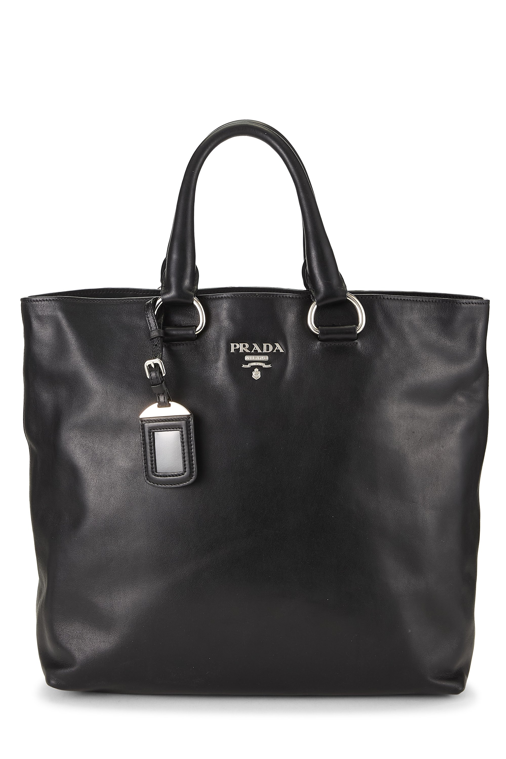 Prada Black Calfskin Shopping Tote Medium