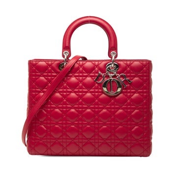 Large Lambskin Cannage Lady Dior