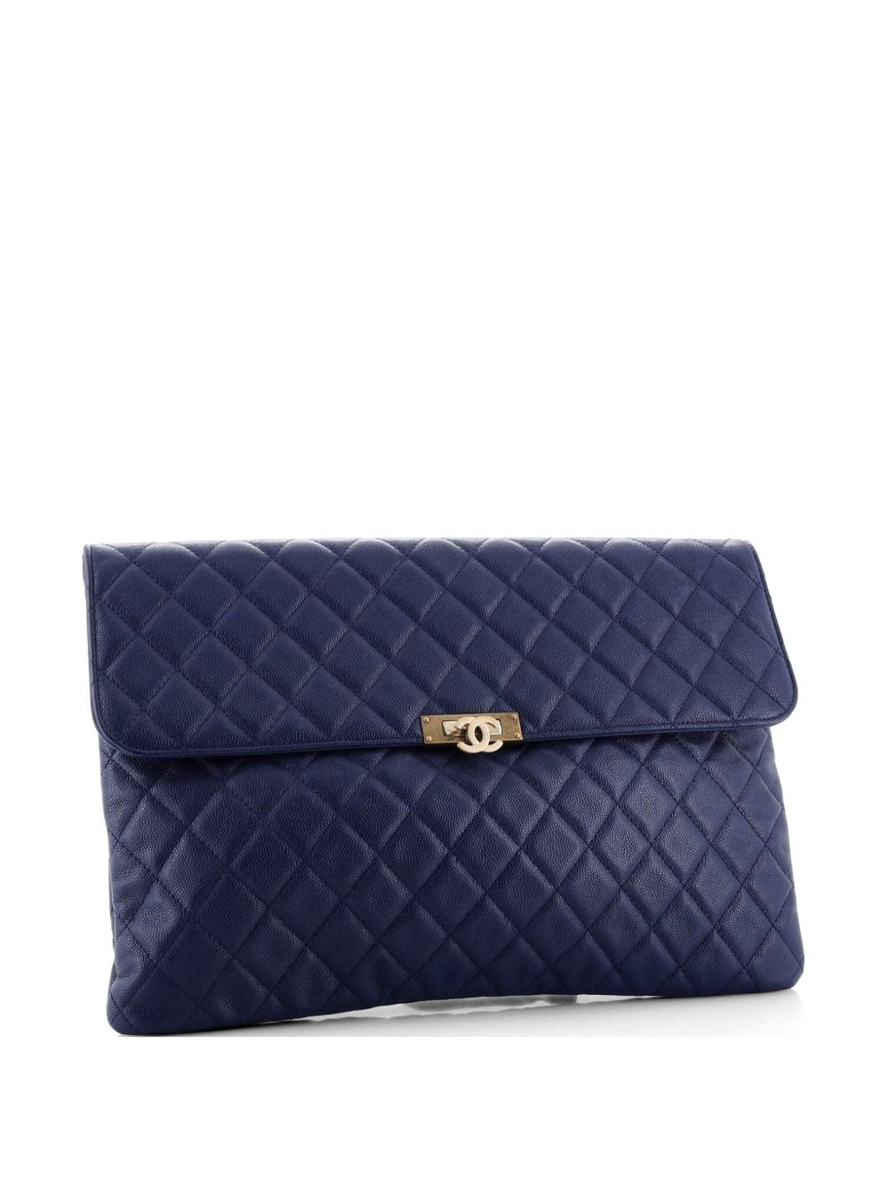 Golden Class O Case Quilted Caviar Large clutch bag