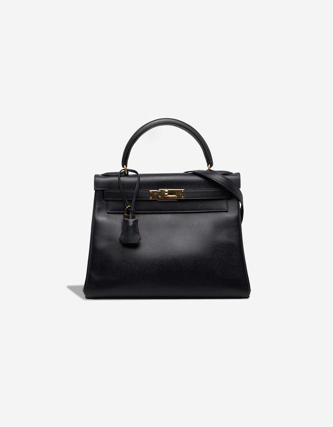 Hermes 
		Kelly 28 Courchevel Black    
