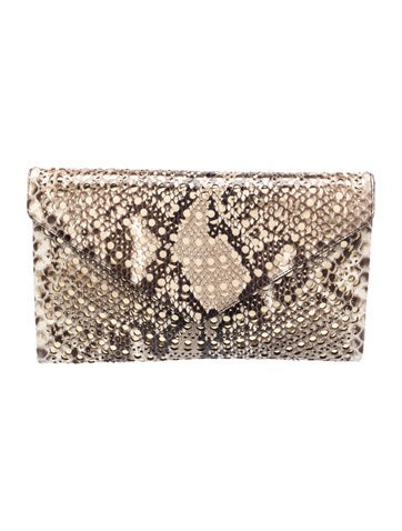 Alaia Snakeskin Clutch