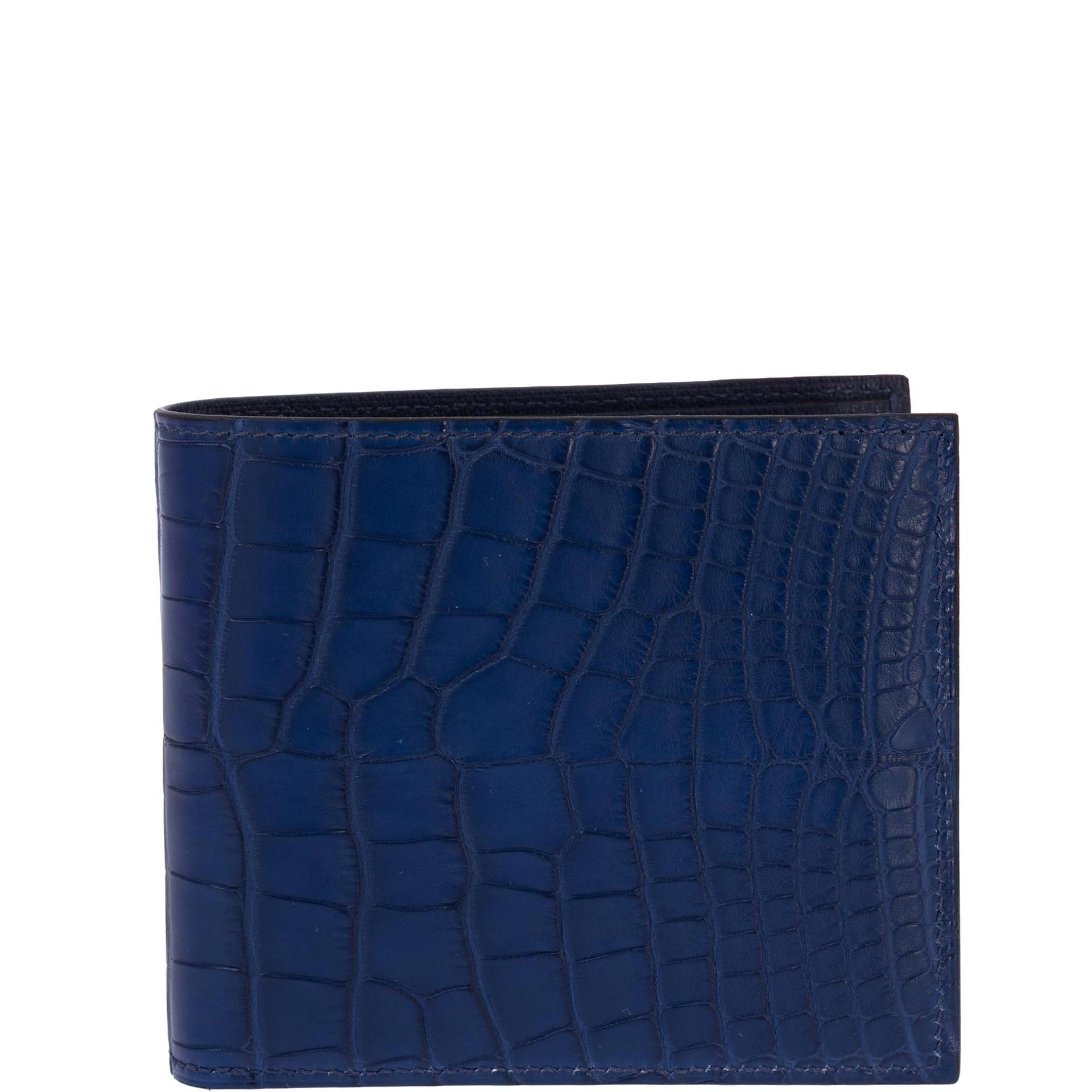Hermès MC2 Bifold Wallet Matte Alligator Blue Indigo