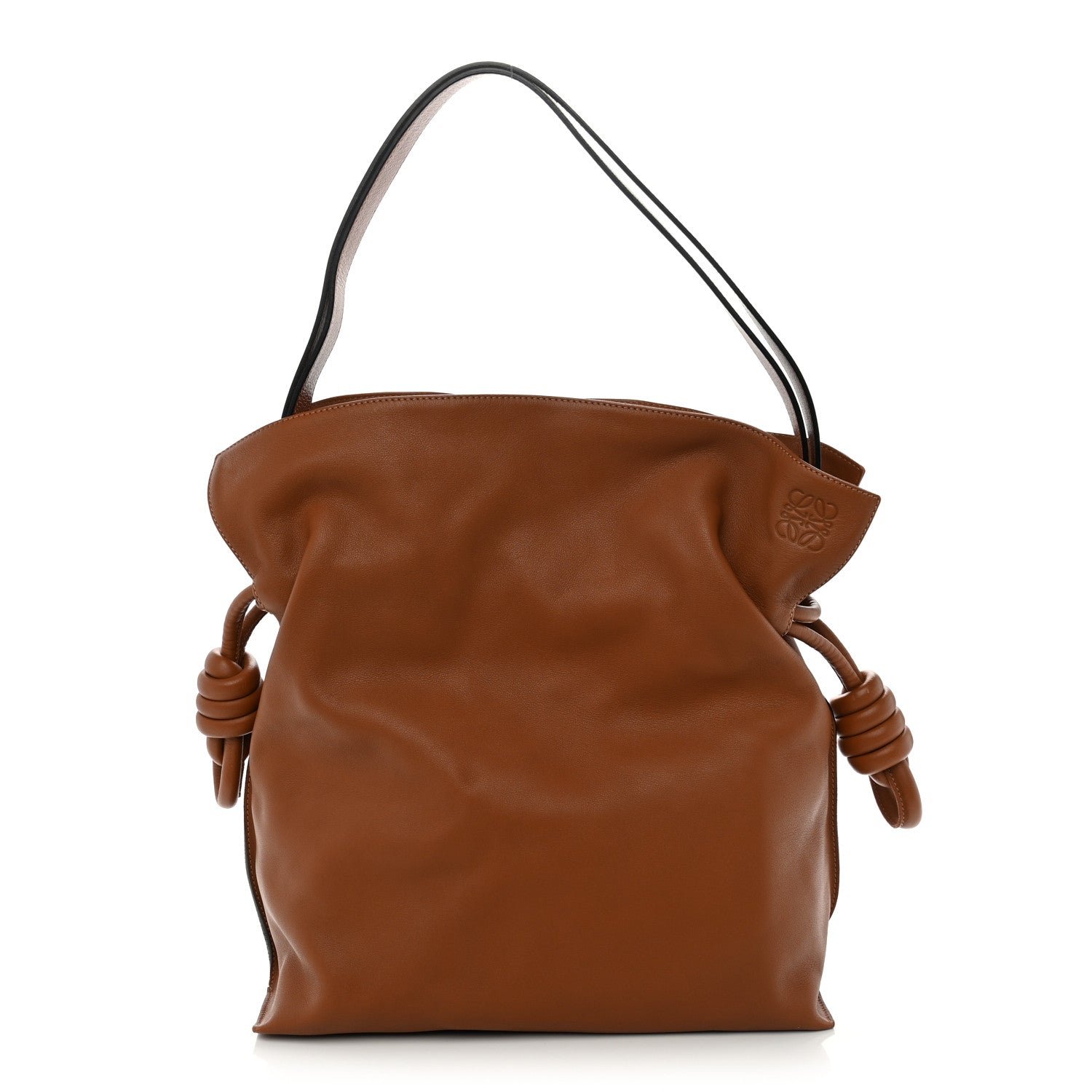 Loewe Nappa Calfskin Flamenco Knot Bag Tan