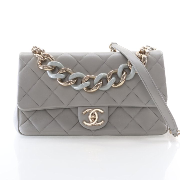 Chanel Calfskin Elegant Chain Flap Bag