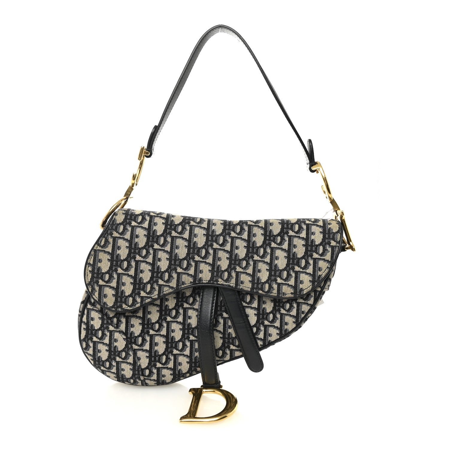 Christian Dior Oblique Saddle Bag Blue