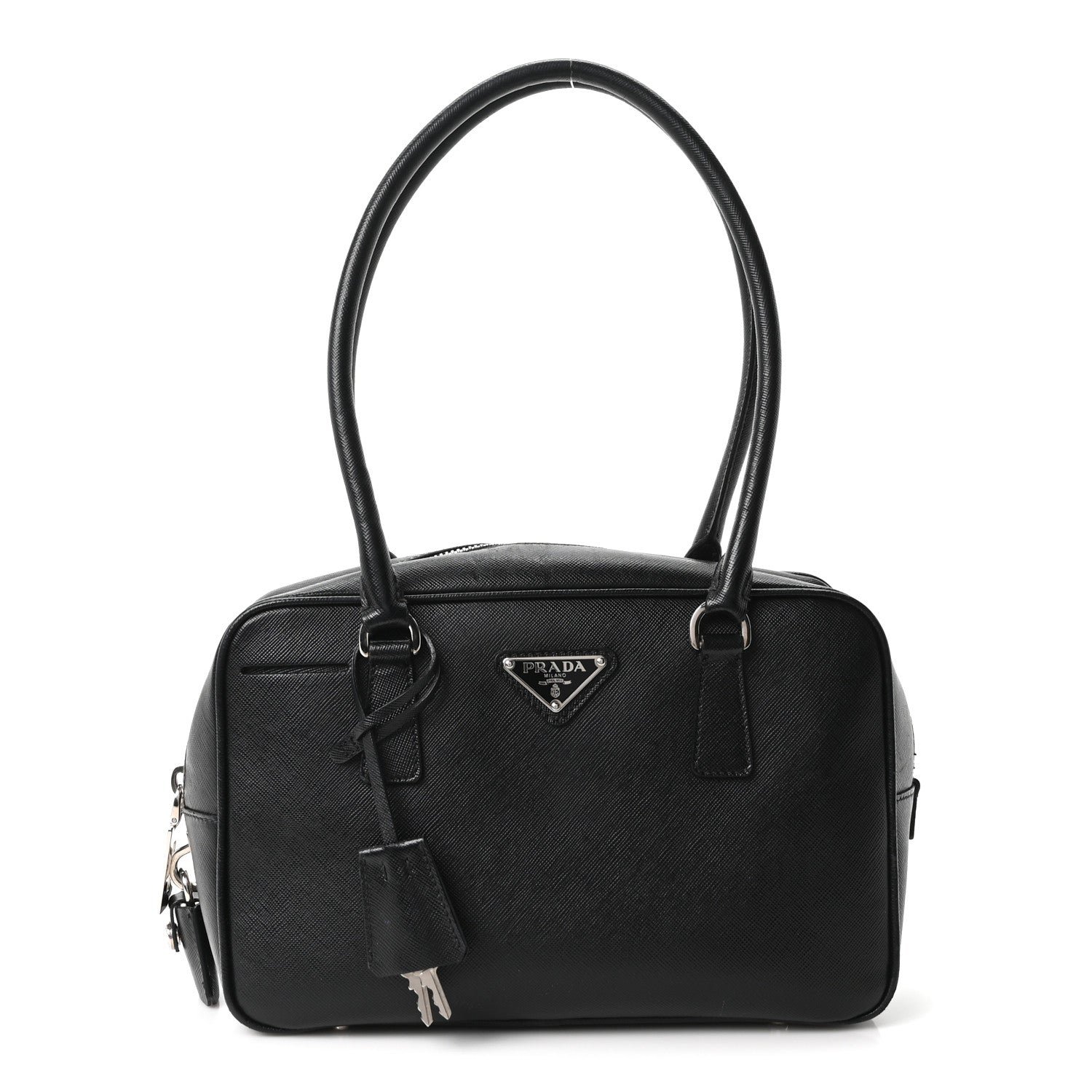 Prada Saffiano Vitello Bauletto Black