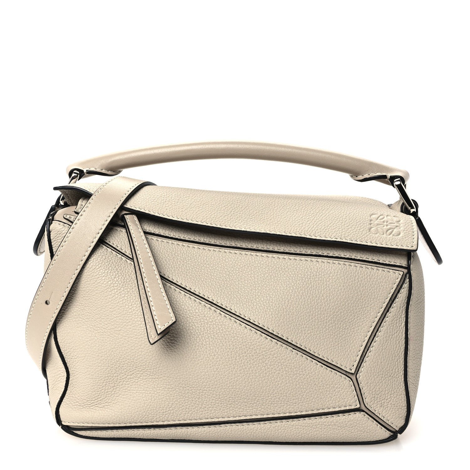 Loewe Calfskin Small Puzzle Bag Light Oat