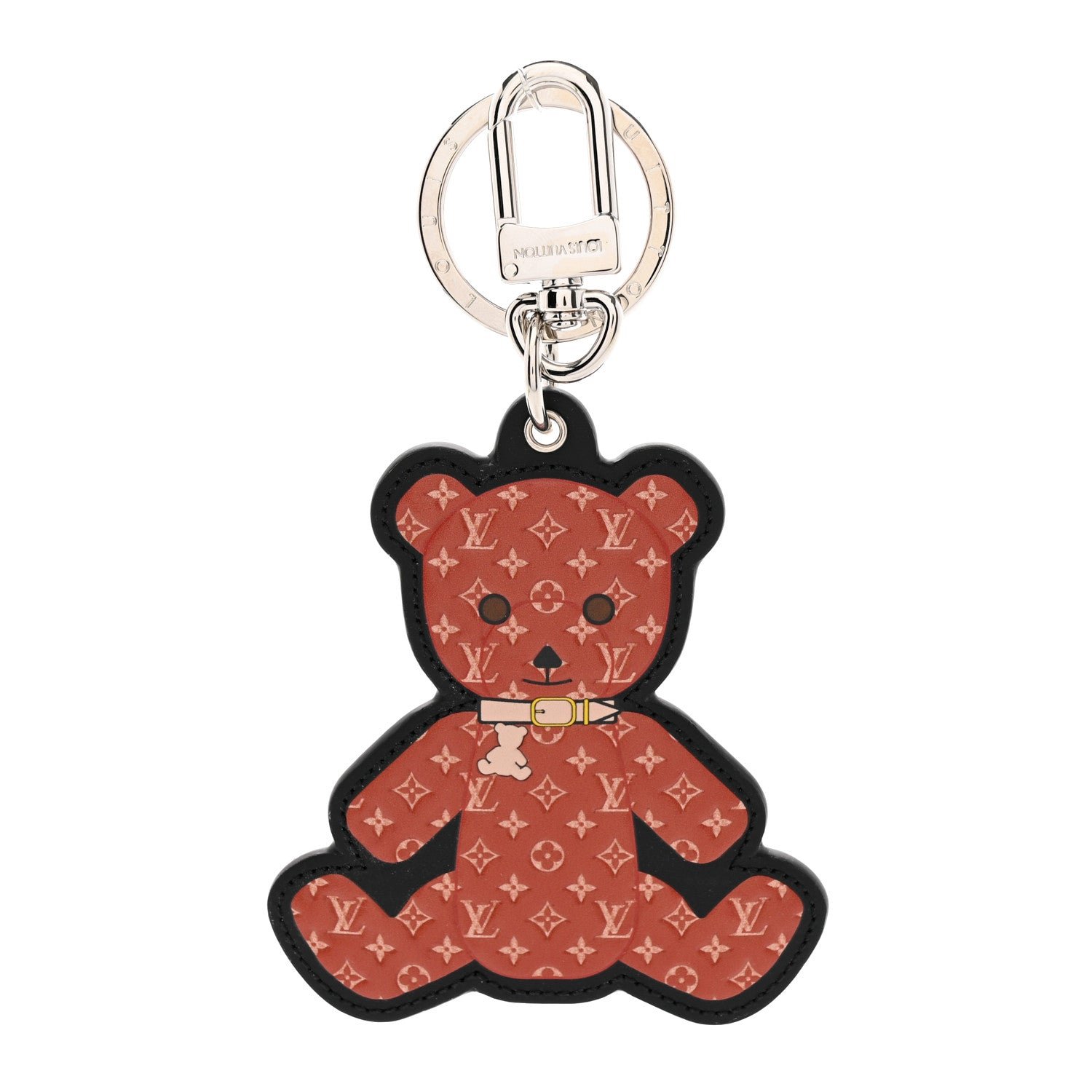 Louis Vuitton Monogram Teddy Bear Bag Charm Key Holder Brown