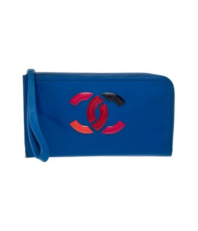 Chanel Patent Lipstick Wristlet Clutch