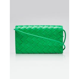 Bottega Veneta Bottega Veneta Parakeet Intrecciato  Woven Nappa Leather Wallet On Strap Bag