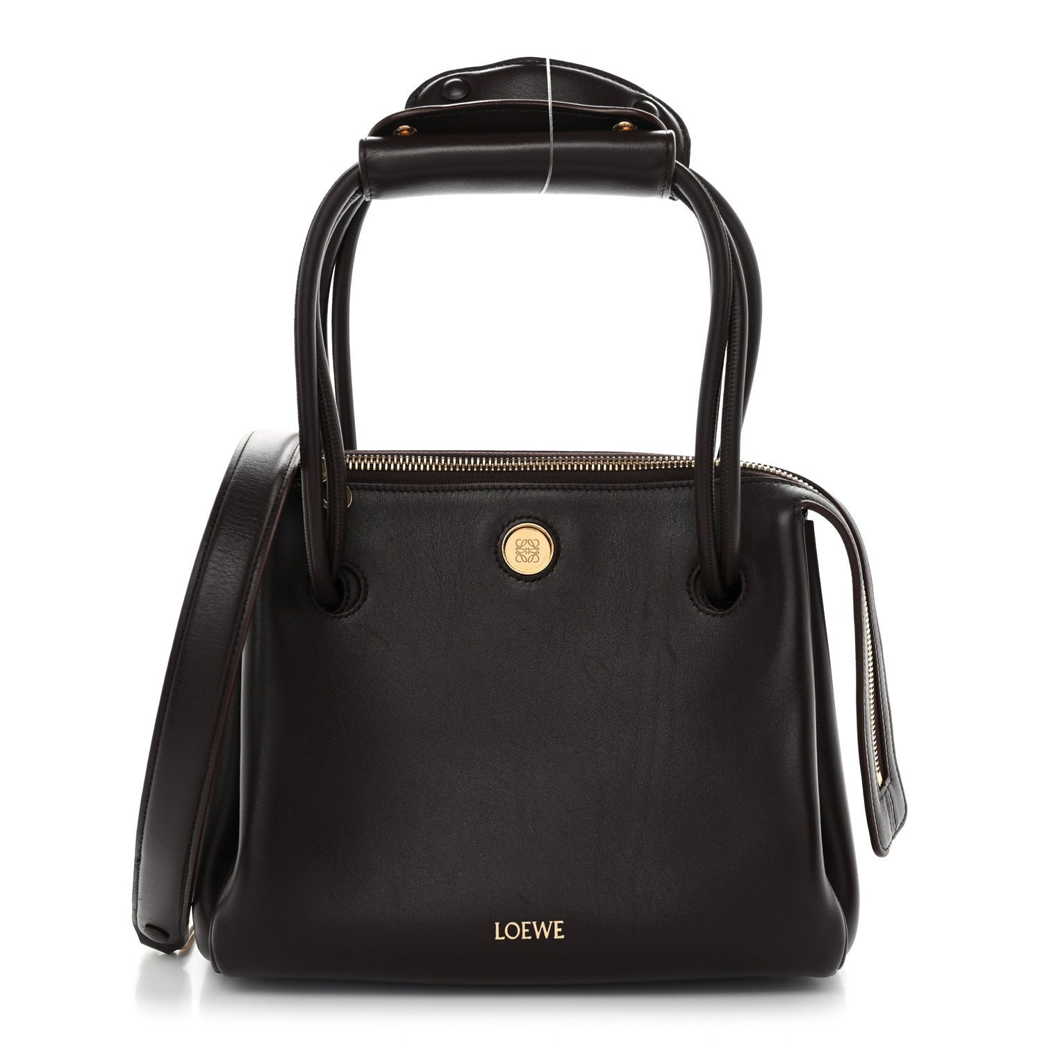 Loewe Supple Calfskin Small Madrid Bag Dark Brownie