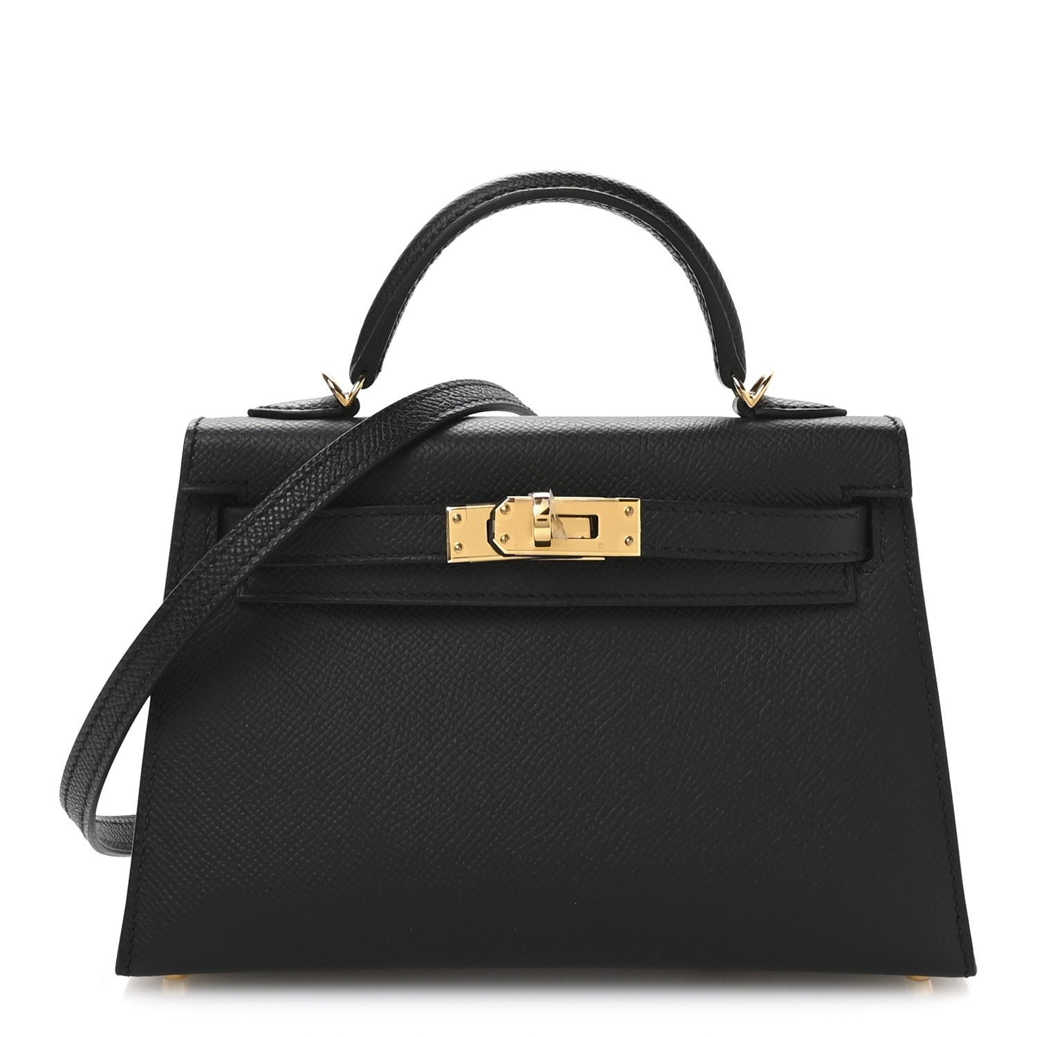 Hermes Epsom Mini Kelly Sellier 20 Black