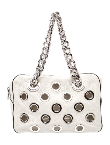 Prada Vitello Daino Leather Grommet Chain
