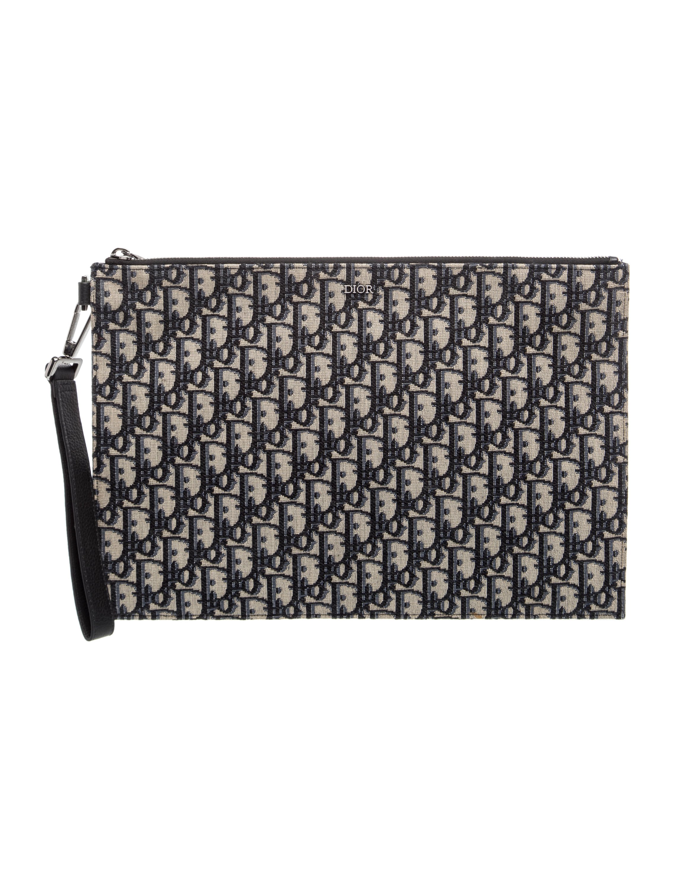Canvas Dior A4 Zipped Pouch