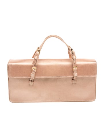 Enameled Metal Triangle Top Handle Bag