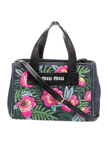 Denim Top Handle Bag