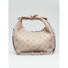 Louis Vuitton Galet Monogram Mahina Leather Why Knot PM Bag
