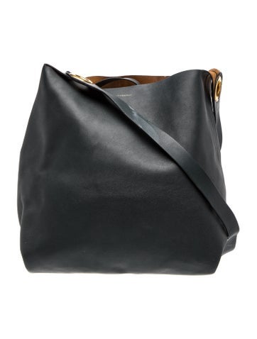 Leather Eyelet Grommet Hobo Bag Large