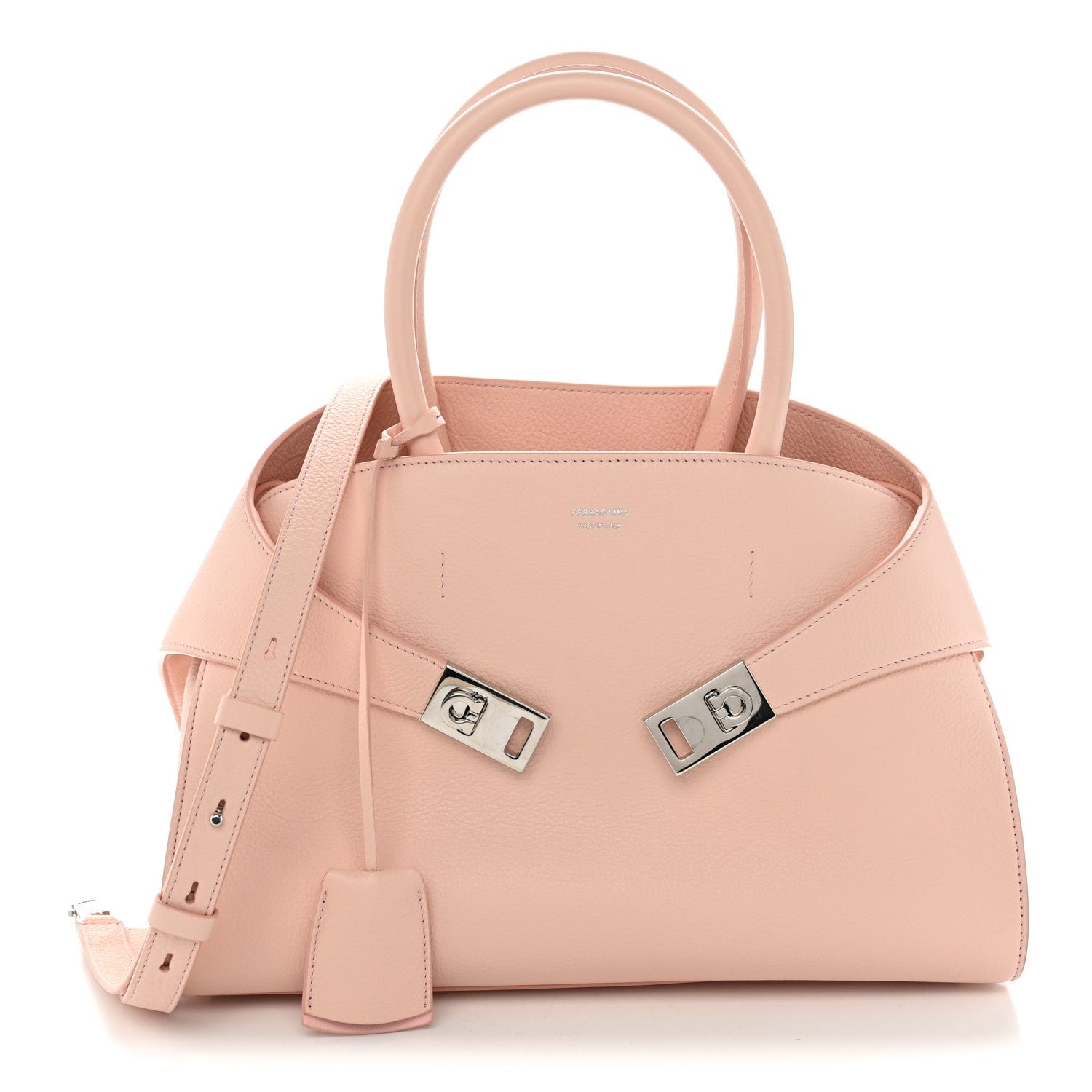Salvatore Ferragamo Calfskin Medium Hug Bag Pink