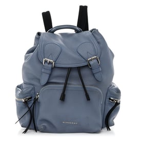 Burberry Deerskin Large Rucksack Backpack Slate Blue