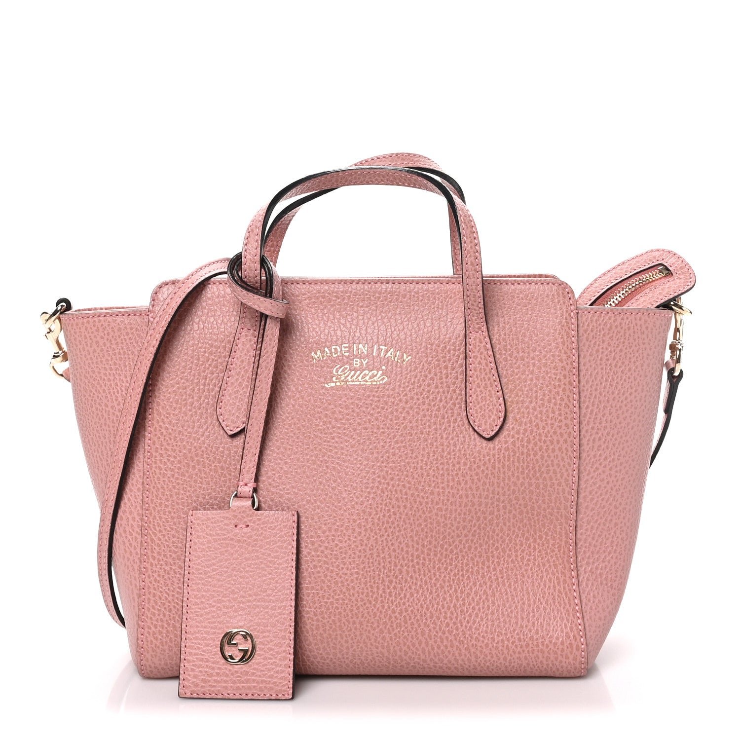 Gucci Dollar Calfskin Mini Swing Top Handle Bag Soft Pink