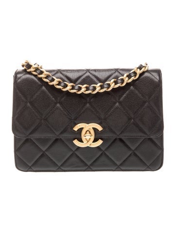 Large Quilted Single Flap Bag