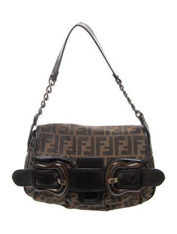 Fendi Zucca FF B. Buckle Bag Vintage