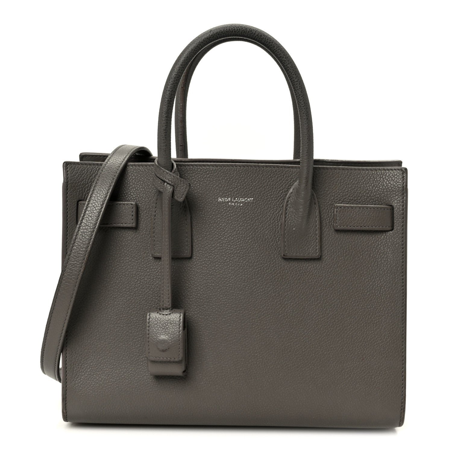 Saint Laurent Grained Calfskin Baby Sac De Jour Fog