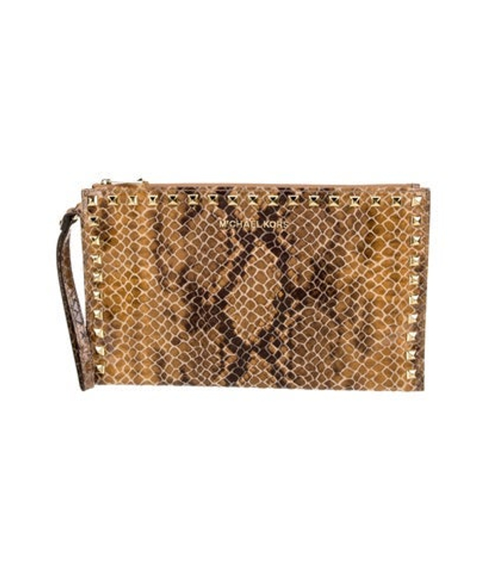 Michael Kors Kors Embossed Leather Clutch