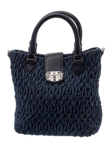Miu Miu Denim Top Handle Bag