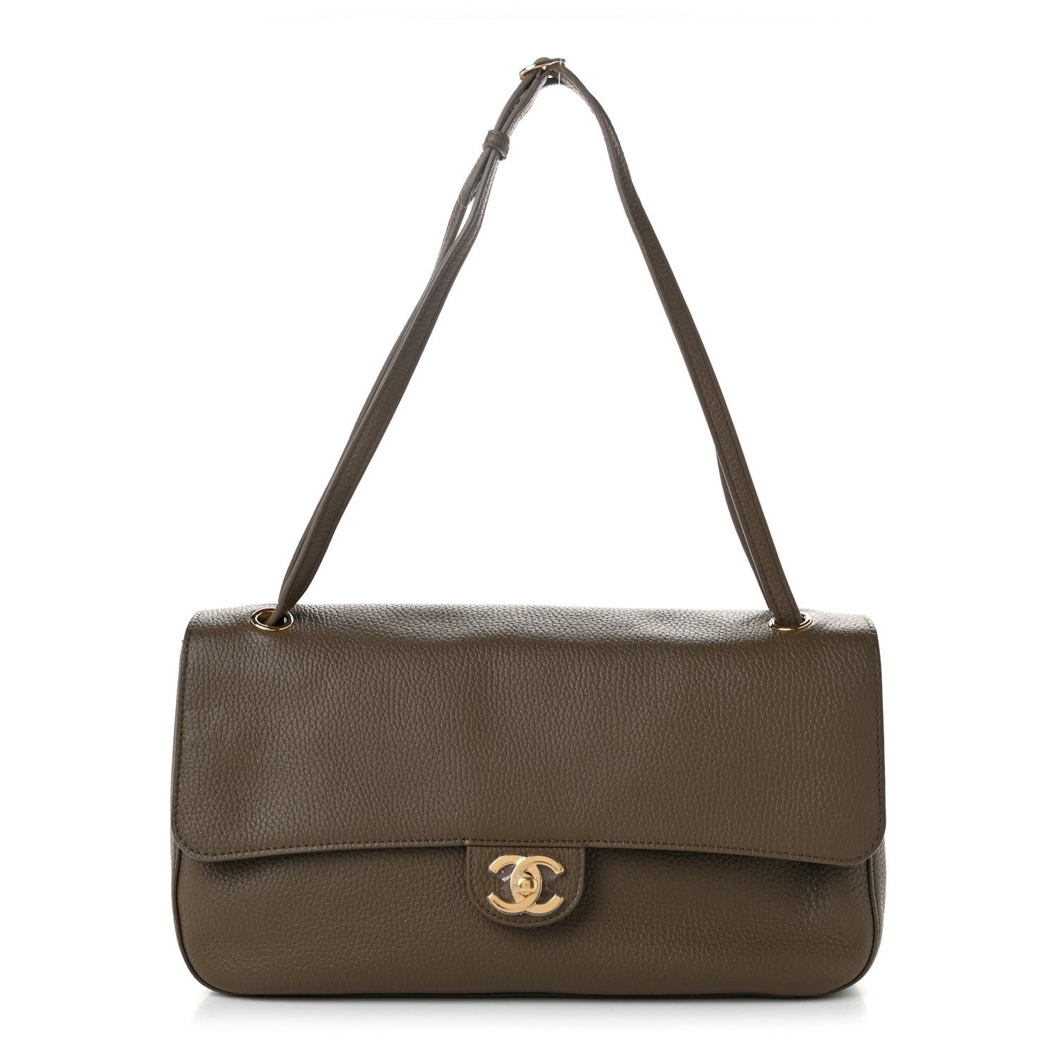 Chanel Grained Calfskin Small Souplissimo Maxi Flap Light Brown