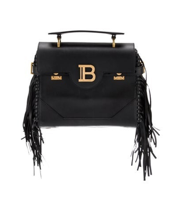 Balmain Leather Top Handle Bag