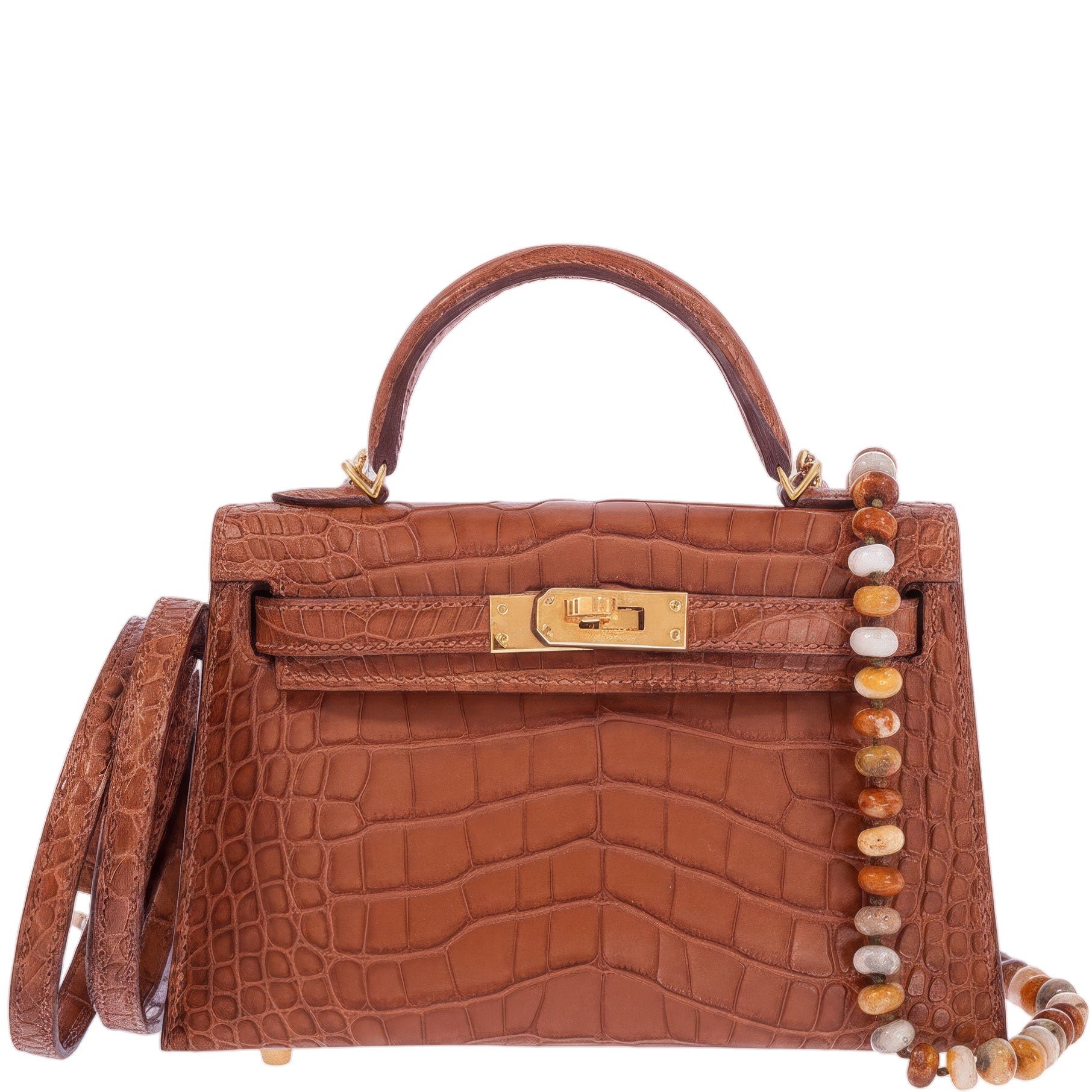 Hermes Hermès Mini Kelly 20 II Sellier Gold Matte Alligator Gold Hardware