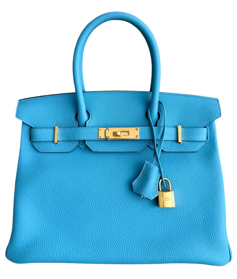 Bleu Du Nord Togo Birkin 30 Gold Hardware, 2019