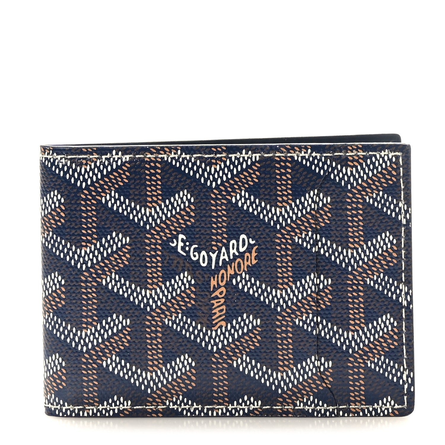Goyard Goyardine Victoire Card Holder Insert Navy