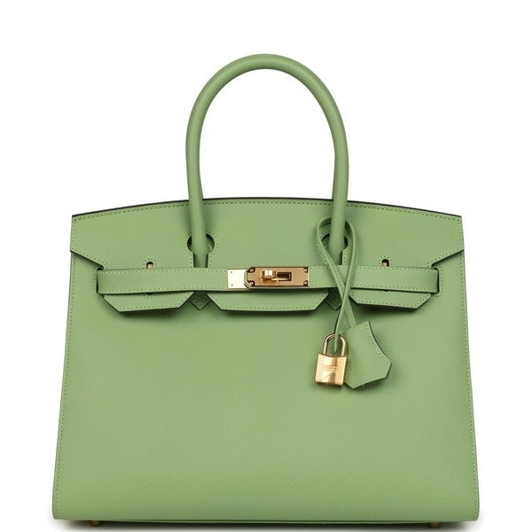 Hermes Birkin Sellier 30 Vert Criquet Epsom Gold Hardware