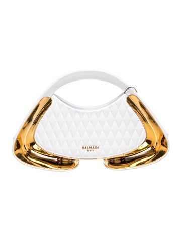 Balmain Leather Top Handle Bag