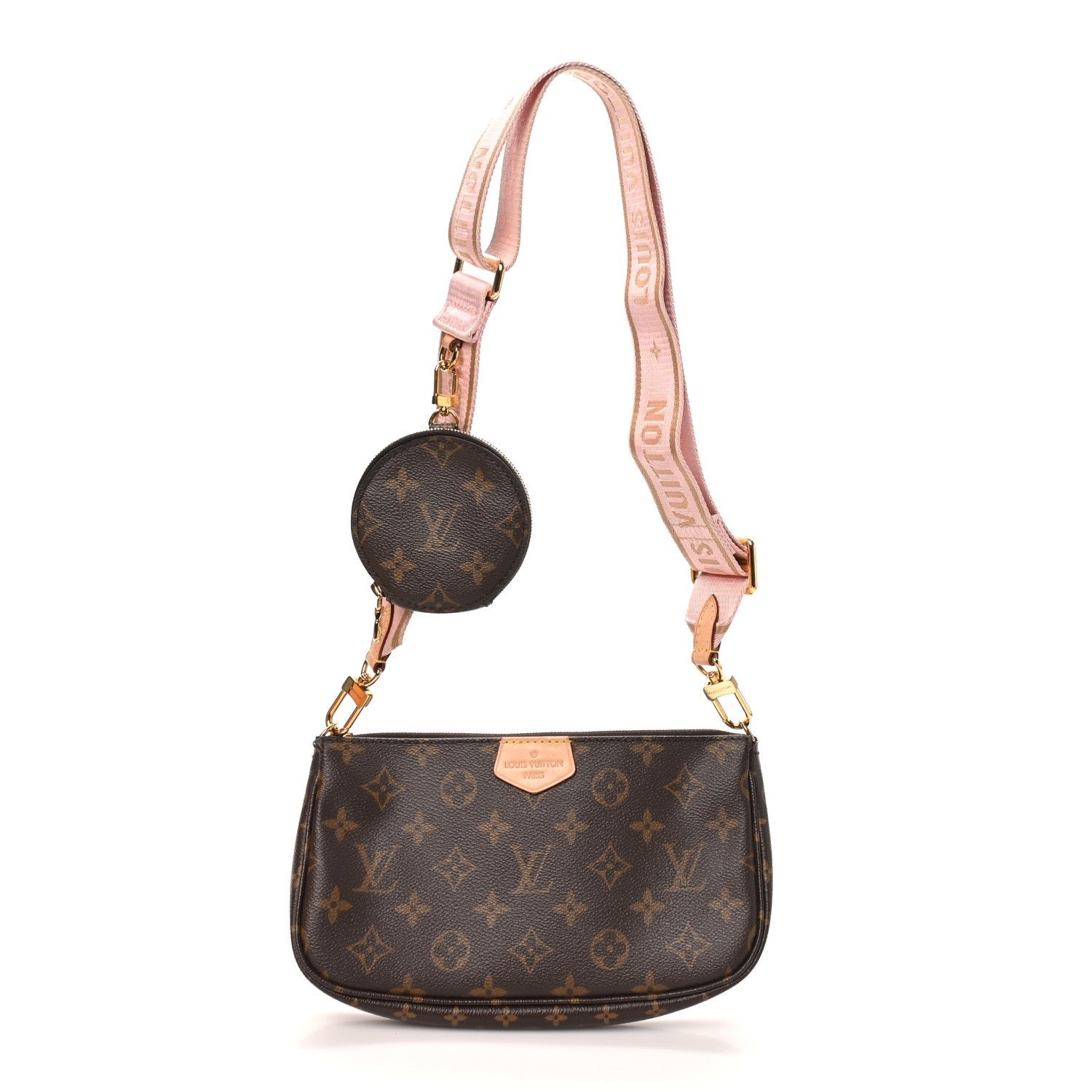 Louis Vuitton Monogram Multi Pochette Accessories Large Pochette Rose Clair
