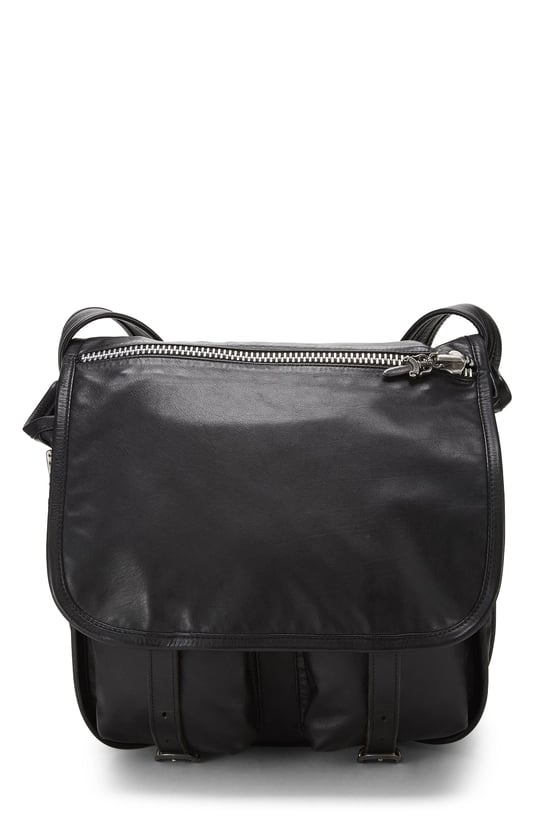 Chrome Hearts Black Leather Gunslinger Messenger