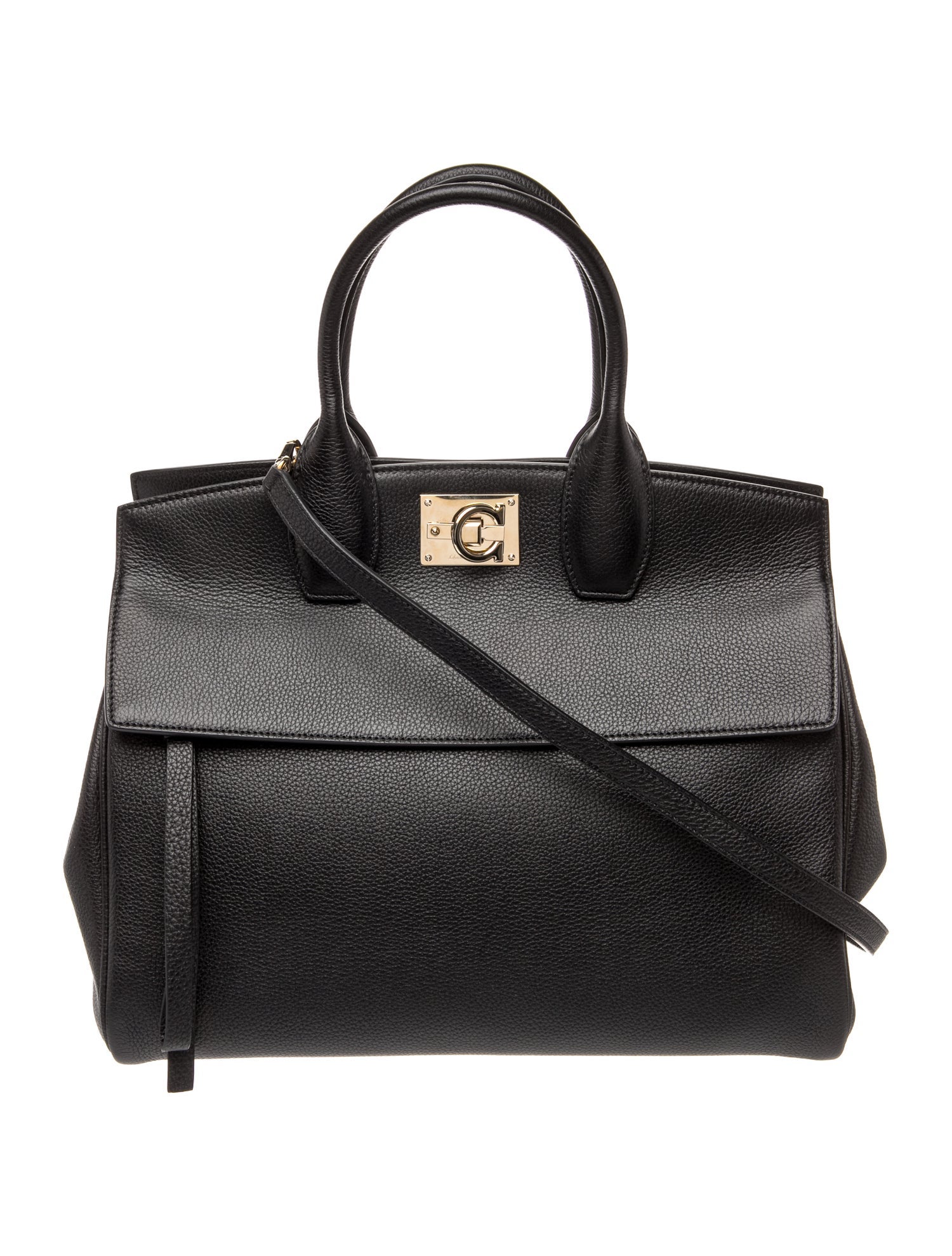 Ferragamo Leather Ferragamo Studio Bag Medium