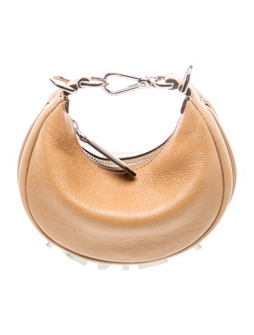 Leather Vitello Grace Fendigraphy Hobo Charm Miele Scuro Nano 2024