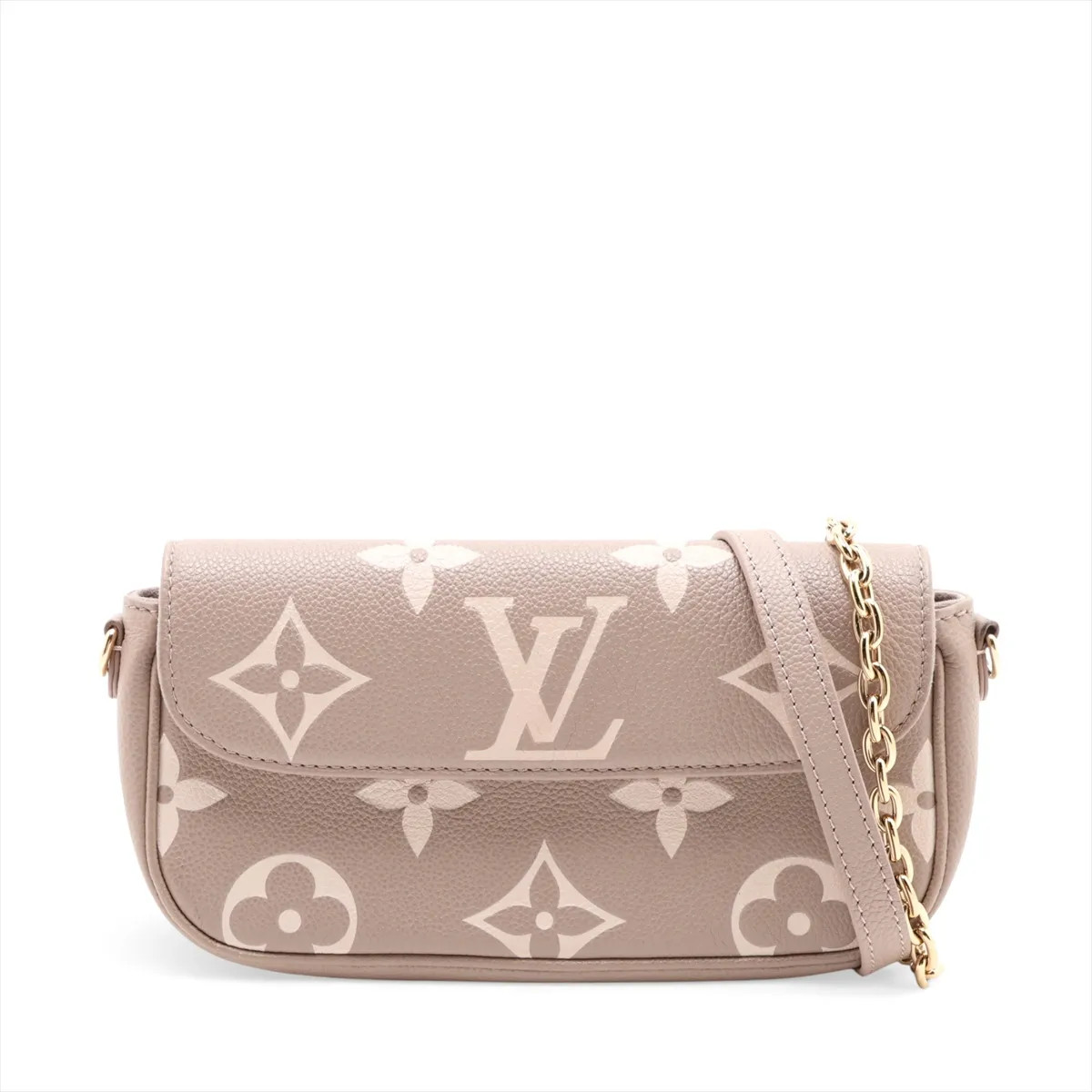 Louis Vuitton bicolor monogram empreinte Wallet on Chain Ivy M82211 Beige There
